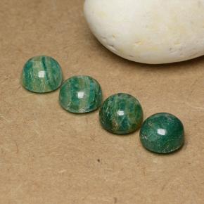 Deep Green Amazonite Gem - 2.3ct Round Cabochon (ID: 491050)