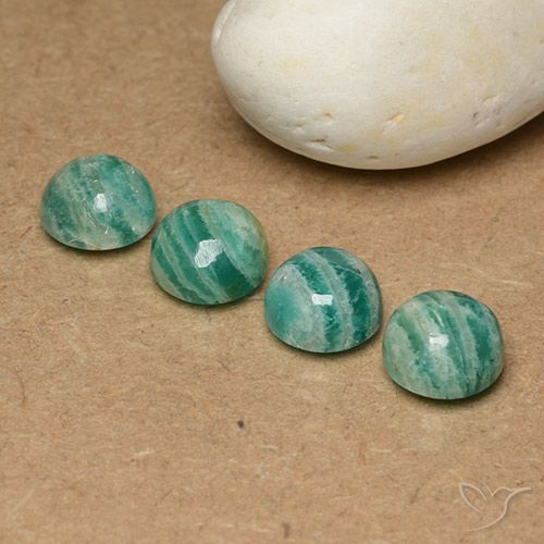 9.43 ct Green Amazonite, 8.2 mm Round Cut From Madagascar, Photo A