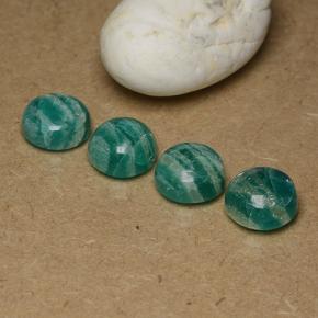 Cool Green Amazonite Gem - 3.9ct Round Cabochon (ID: 491052)