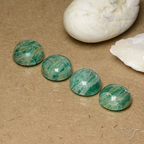 14.8 ct Green Amazonite, 10.1 mm Round Cut From Madagascar, Photo A