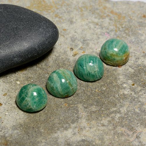 6.11 ct Green Amazonite, 7.2 mm Round Cut From Madagascar, Photo A
