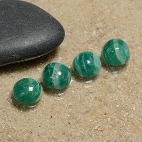 Amazonite Gemstones in 7 mm (calibrated) Size for Sale, Amazonite Stones in Medium Green Color