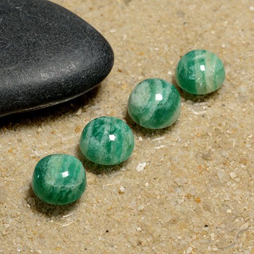 5.77ctw Natural Cool Green Amazonite, Round, Opaque, Photo A