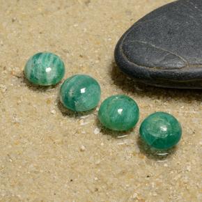 Amazonite Gemstones in 7 mm (calibrated) Size for Sale, Amazonite Stones in Cool Green Color