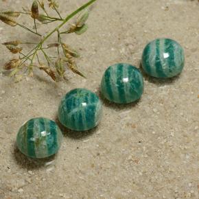 Amazonite Gemstones in 9 mm (calibrated) Size for Sale, Amazonite Stones in Cool Green Color
