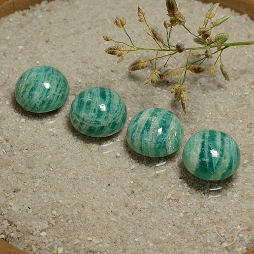 14.9 ct Green Amazonite, 10.1 mm Round Cut From Madagascar, Photo A