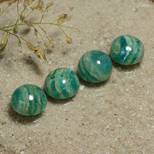 12.60ctw Natural Medium Green Amazonite, Round, Opaque