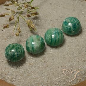 19.79 ctw Green Amazonite Stones, Natural Amazonite in Round Cabochon Shape for Sale