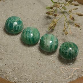 Amazonite Gemstones in 10 mm (calibrated) Size for Sale, Amazonite Stones in Cool Green Color