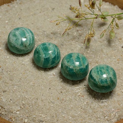 21 ct Green Amazonite, 10.3 mm Round Cut From Madagascar, Photo A
