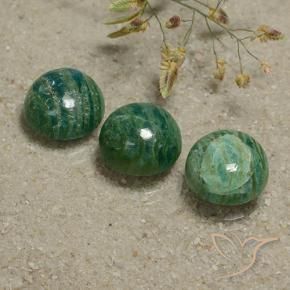 Amazonite Gemstones in 10 mm (calibrated) Size for Sale, Amazonite Stones in Cool Pine Green Color