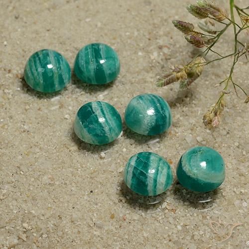 8.38ctw Natural Cool Green Amazonite, Round, Opaque