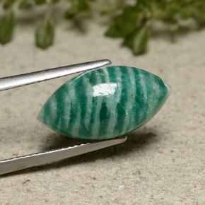 6.50 ct Green Amazonite Stone, Natural Amazonite in Marquise Cabochon Shape for Sale