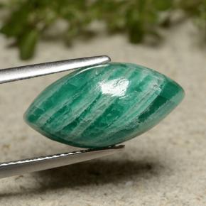 6.08 ct Green Amazonite Stone, Natural Amazonite in Marquise Cabochon Shape for Sale