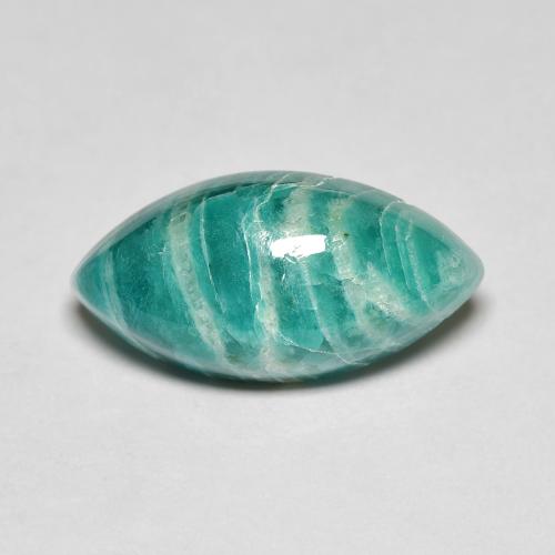 6.66 ct Green Amazonite Stone, Natural Amazonite in Marquise Cabochon Shape for Sale