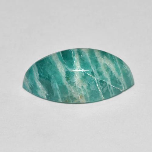 Amazonite Gemstone in 17.7 x 9.1 mm Size for Sale, Amazonite Stone in Pine Green Color