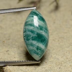 7.09 ct Green Amazonite Gemstone, Amazonite Gem in Marquise Cabochon Shape for Sale.