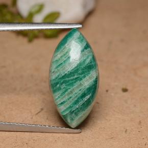 8.89 ct Green Amazonite Stone, Natural Amazonite in Marquise Cabochon Shape for Sale