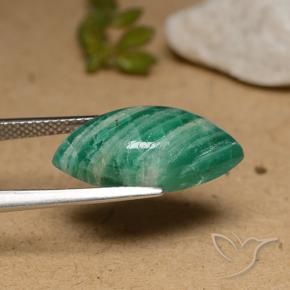 Amazonite Gemstone in 19.9 x 10.3 mm Size for Sale, Amazonite Stone in Pine Green Color