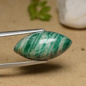 8.6ct Marquise Cabochon Blue-Green Amazonite for sale thumb image of 8.6ct Marquise Cabochon Blue-Green Amazonite (ID: 491197)