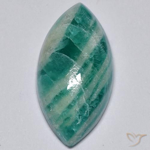 5.82 ct Green Amazonite, 18.2 x 9.3 mm Marquise Cut From Madagascar, Photo A