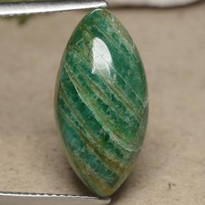 7.54 ct Green Amazonite Gemstone, Amazonite Gem in Marquise Cabochon Shape for Sale.