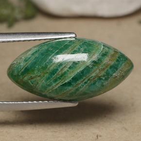 7.54 ct Green Amazonite Stone, Natural Amazonite in Marquise Cabochon Shape for Sale