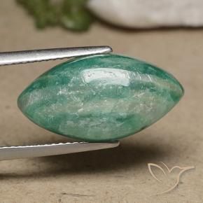 6.91 ct Green Amazonite Stone, Natural Amazonite in Marquise Cabochon Shape for Sale