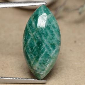 7.48 ct Green Amazonite Gemstone, Amazonite Gem in Marquise Cabochon Shape for Sale.