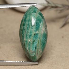 8.2ct Marquise Cabochon Blue-Green Amazonite Gem for sale 8.2ct Marquise Cabochon Blue-Green Amazonite Gem (ID: 491222)