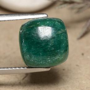 5.60 ct Green Amazonite Gemstone, Amazonite Gem in Cushion Cabochon Shape for Sale.