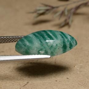 Amazonite Gemstone in 18 x 9 mm (calibrated) Size for Sale, Amazonite Stone in Medium-Dark Green Color