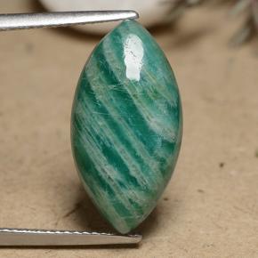 8.13 ct Green Amazonite Gemstone, Amazonite Gem in Marquise Cabochon Shape for Sale.
