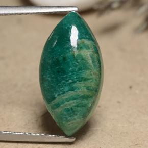9.42 ct Green Amazonite Gemstone, Amazonite Gem in Marquise Cabochon Shape for Sale.