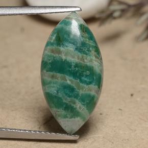Cool Green Amazonite Gem - 5.7ct Marquise Cabochon (ID: 491268)