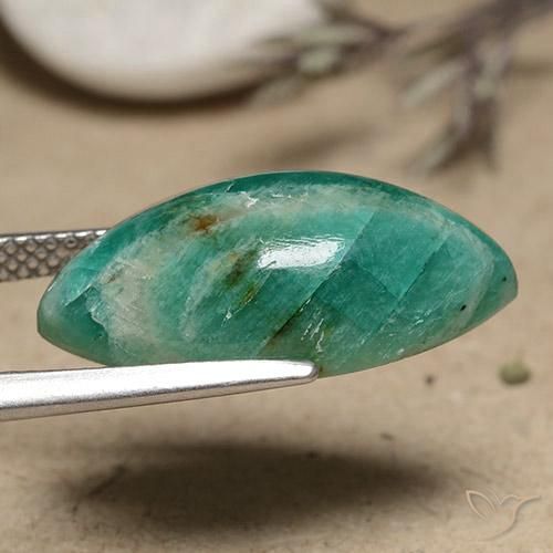 Amazonite Gemstone in 20 x 10.2 mm Size for Sale, Amazonite Stone in Cool Green Color