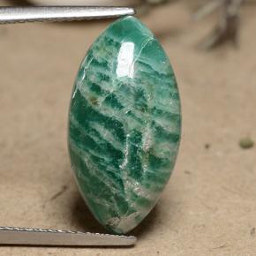 Pine Green Амазонит Камень - 7.5ct Огранка Маркиза Кабошон (ID: 491270)