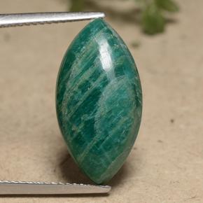 8.8ct Marquise Cabochon Blue-Green Amazonite for sale thumb image of 8.8ct Marquise Cabochon Blue-Green Amazonite (ID: 491281)