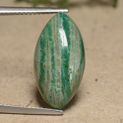 Cool Green Amazzonite Gem - 8.1ct Cabochon taglio marquise (ID: 491284)