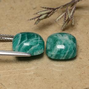 Amazonite Gemstones in 10.3 x 10.3 mm Size for Sale, Amazonite Stones in Blue-Green Color