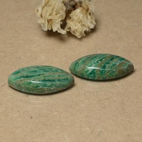 13.98 ctw Green Amazonite Stones, Natural Amazonite in Marquise Cabochon Shape for Sale