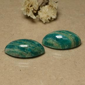 19.69 ctw Green Amazonite Stones, Natural Amazonite in Marquise Cabochon Shape for Sale