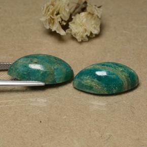 Amazonite Gemstones in 19.9 x 10.2 mm Size for Sale, Amazonite Stones in Cool Green Color