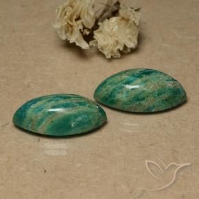 17.92 ctw Green Amazonite Stones, Natural Amazonite in Marquise Cabochon Shape for Sale