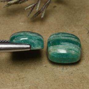 Amazonite Gemstones in 10 x 10 mm (calibrated) Size for Sale, Amazonite Stones in Medium Green Color