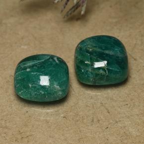 8.73 ctw Green Amazonite Stones, Natural Amazonite in Cushion Cabochon Shape for Sale