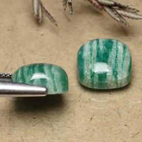 Amazonite Gemstones in 10.3 x 9.9 mm Size for Sale, Amazonite Stones in Blue-Green Color
