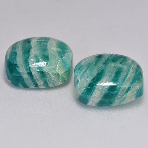 Amazonite Gemstones in 10.3 x 10.3 mm Size for Sale, Amazonite Stones in Medium Green Color