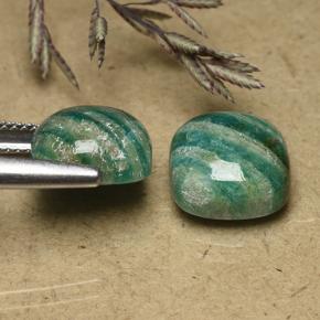 Amazonite Gemstones in 10.3 x 10.2 mm Size for Sale, Amazonite Stones in Cool Green Color