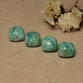 Medium Green Amazonite Gem - 2.2ct Cushion Cabochon (ID: 491667)
